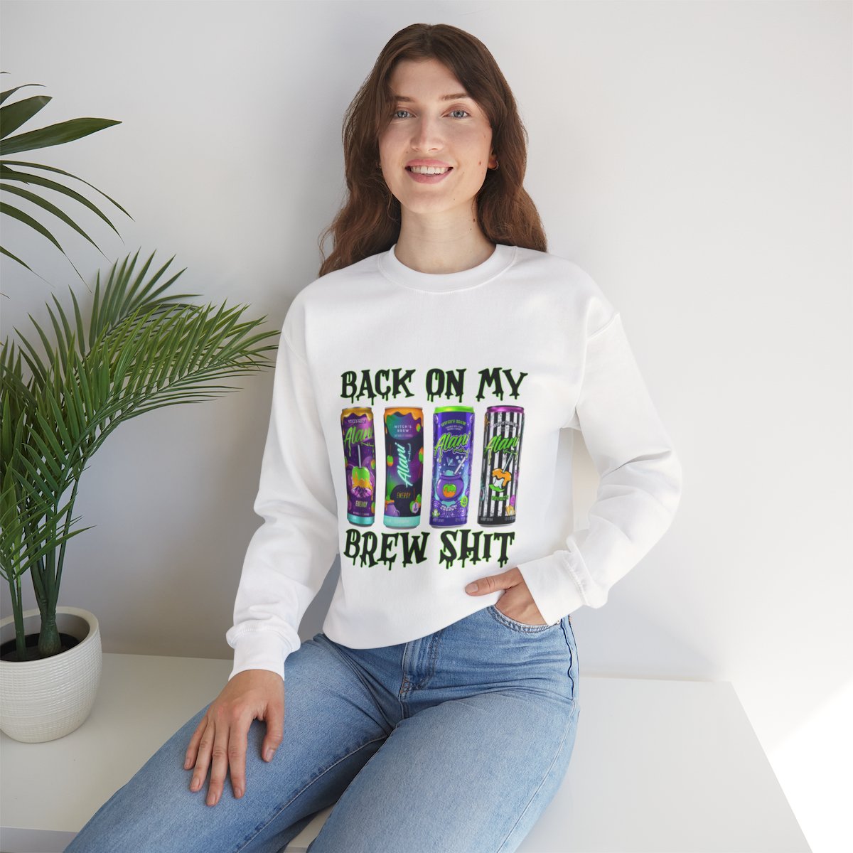 PRE-ORDER—Playful Brew Sweatshirt - Unisex Crewneck, Perfect for Casual Outings, Halloween, Gift Idea, Trendy Style, Cozy Layering