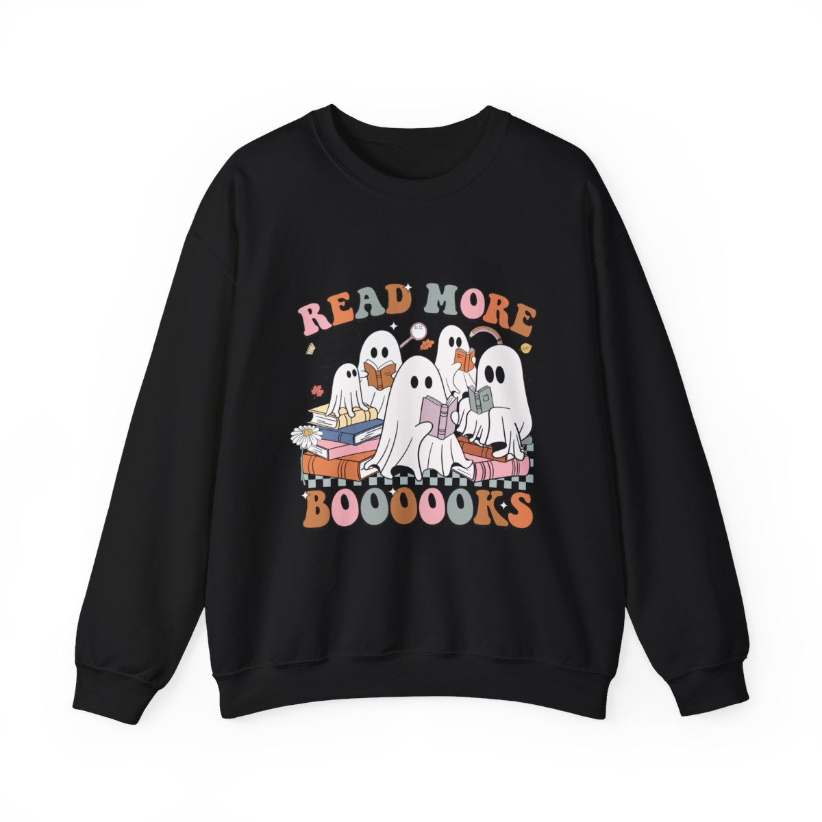 PRE-ORDER—Ghostly Book Lovers Crewneck Sweatshirt - Perfect for Halloween, Cozy Reads, Bookworms, Unique Gift for Readers, Fall Fashion